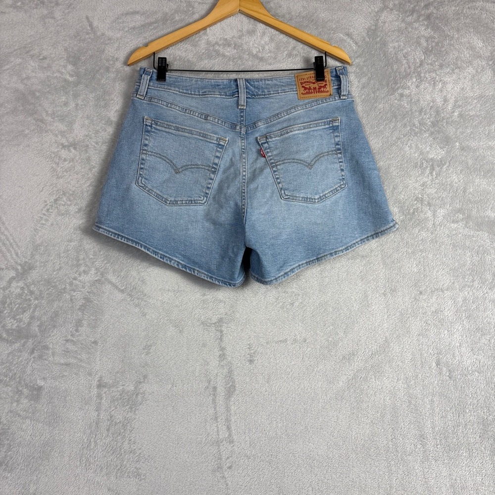 Levis A-Line Shorts Womens 30 Light Wash Blue High Waisted Denim 001S4-0004